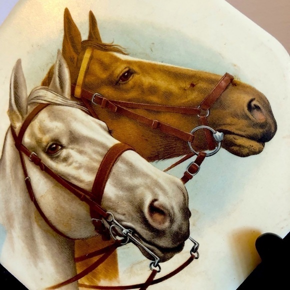 Mid-Century HORSE TRIVET TILE plaque THOROUGHBRED  - TOP CONDITION - Picture 2 of 4